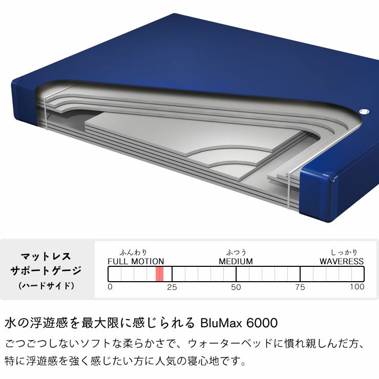 モーニングフラワー6（レザー）ハードサ ウォーターベッド｜ウォーター