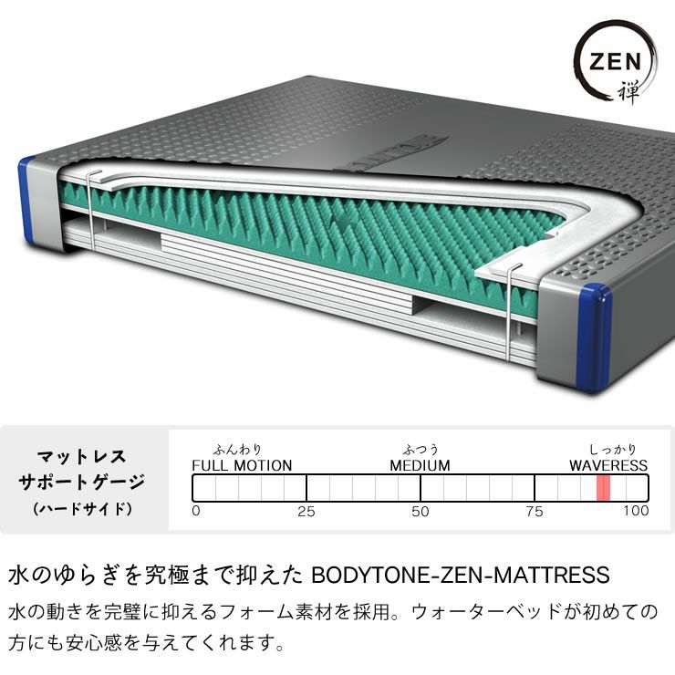 モーニングフラワー7（レザー）ハードサ ウォーターベッド｜ウォーター